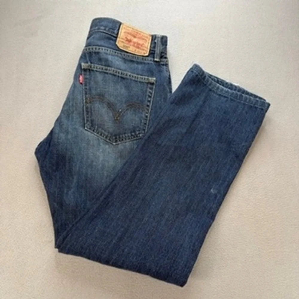 Levis 505 Straight Fit Jeans Men 33x36 (Fit 34x31) Blue Denim Workwear Classic